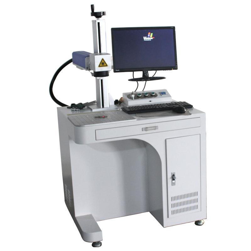 Desktop Laser Logo Printing Marker, 30W 50W Metal Engraving Optical Raycus Fiber Laser Marking Machine with Computer