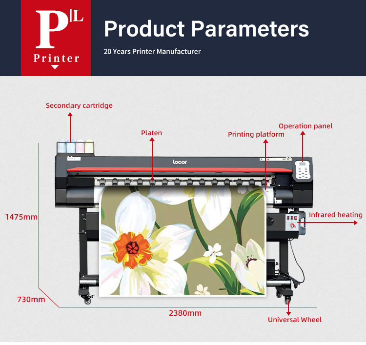 China Factory Roll to Roll Large Format High Speed 1.8m Inkjet Textile Fabric Sublimation Printer