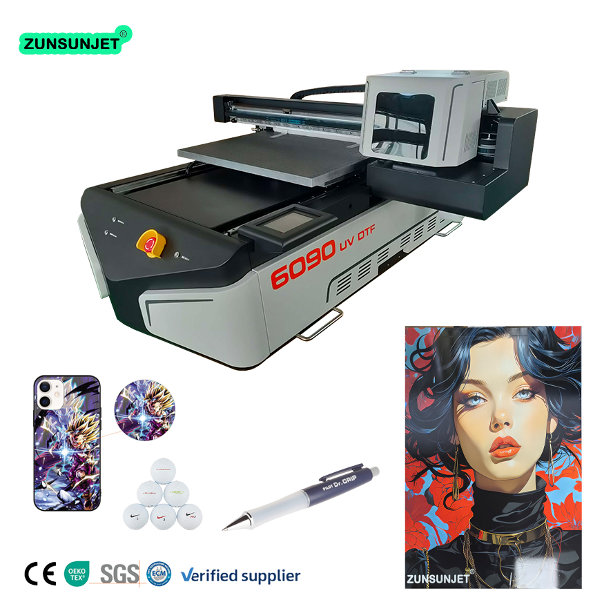 8*4 Flatbed UV Printer Digital Printing Machine UV Flatbed Printer 6090 All in One