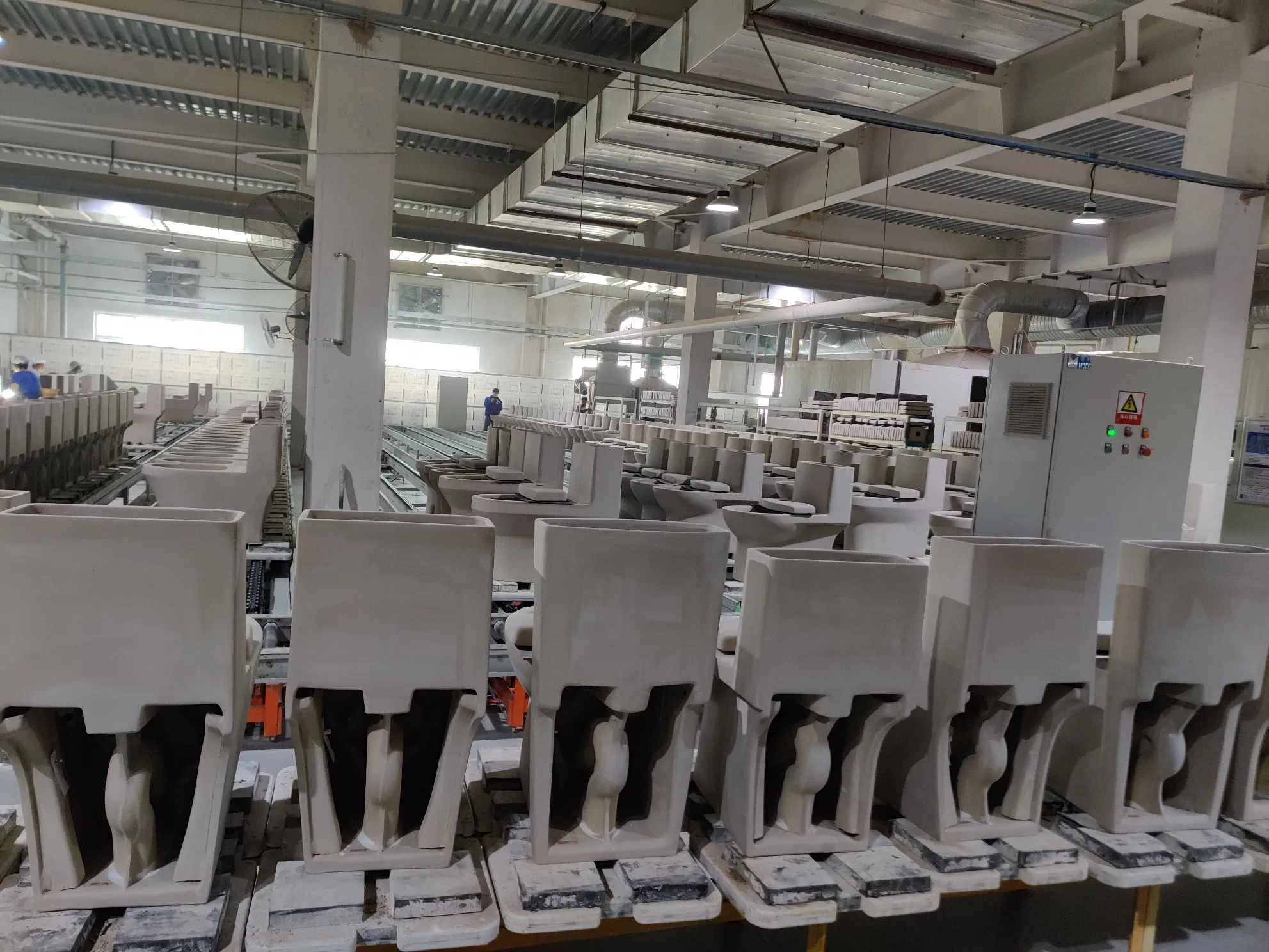 Semi Checking Conveyor Line for Sanitary Ware Producing Plants