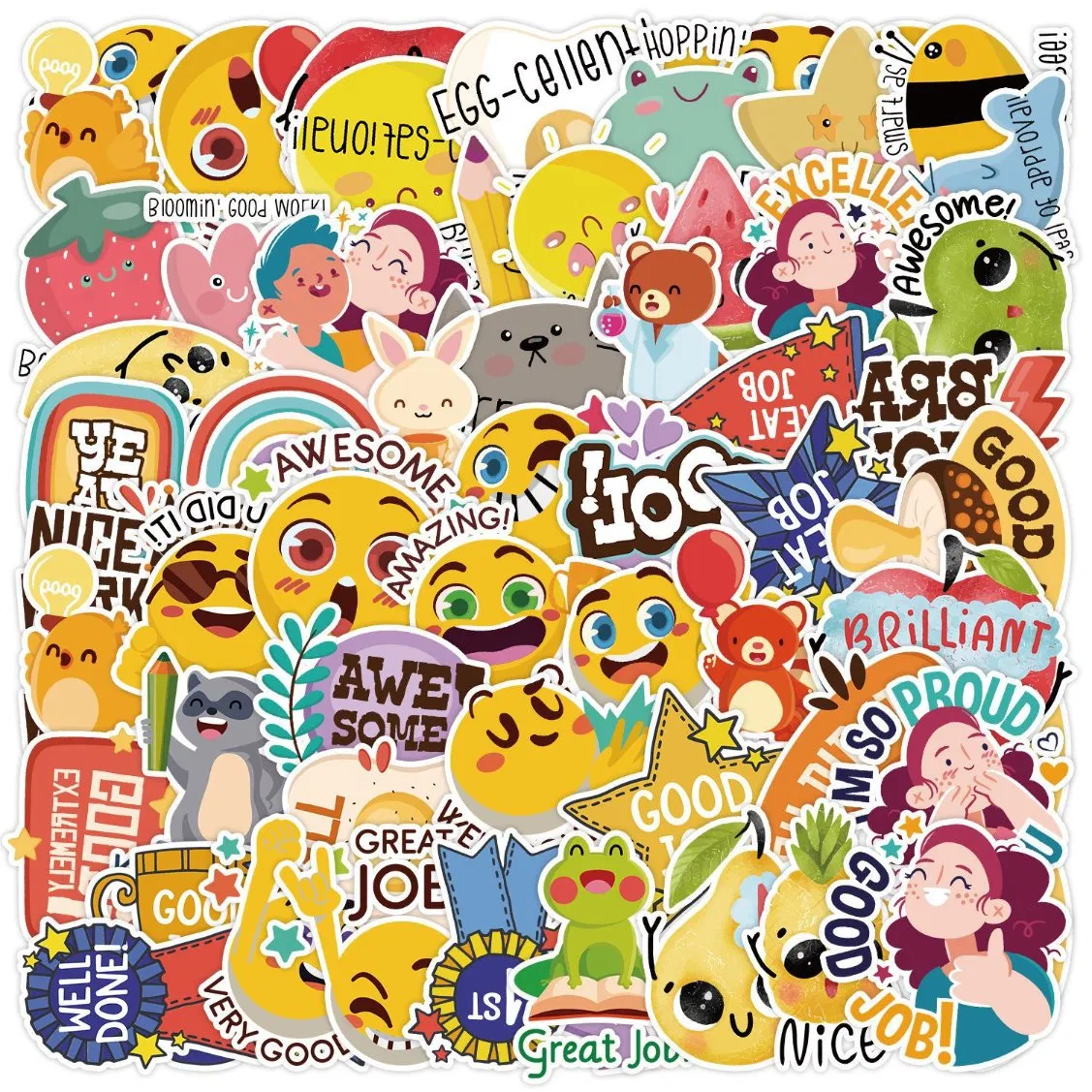 Wholesale Hot Selling Student Rewards Waterproof Stickers for Decorating Children's Scrapbooks Diaries Stickers