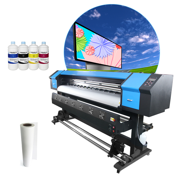 Digital Printer 1.6m 1600mm XP600 Head Direct to Heat Transfer Paper Dye Sublimation Printing Machine Inkjet Textile Printer Sticker Eco Solvent Printer