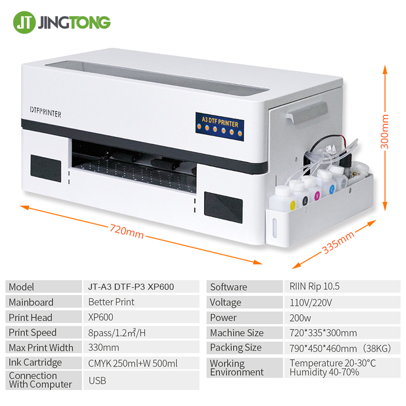 Digital A3 Tee Shirts Printing Machine Dtf Printers for Sublimation and Heat Transfer