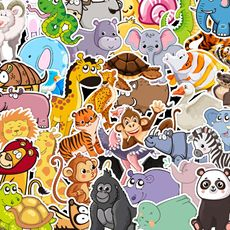 Wholesale Hot Selling Cartoon Animal Graffiti Printing Stickers for Decorating Children's Scrapbooks Diaries Stickers