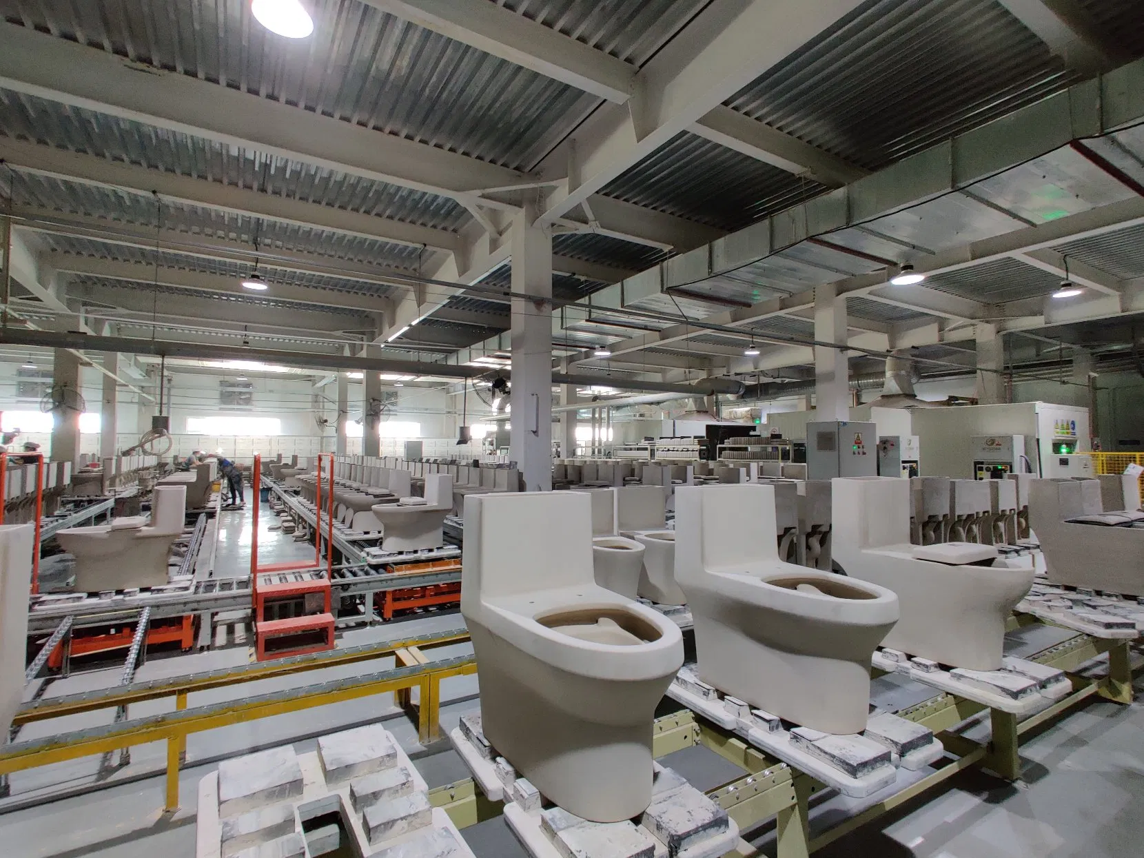 Semi Checking Conveyor Line for Sanitary Ware Producing Plants