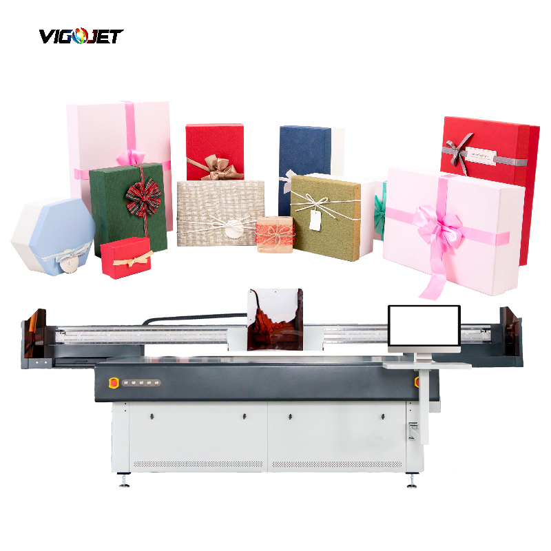 Vigojet Digital Large Format LED UV Flatbed Printer 2513 for Dibond Metal Acrylic PVC Plastic Sheet Ceramic Wood Glass Printing
