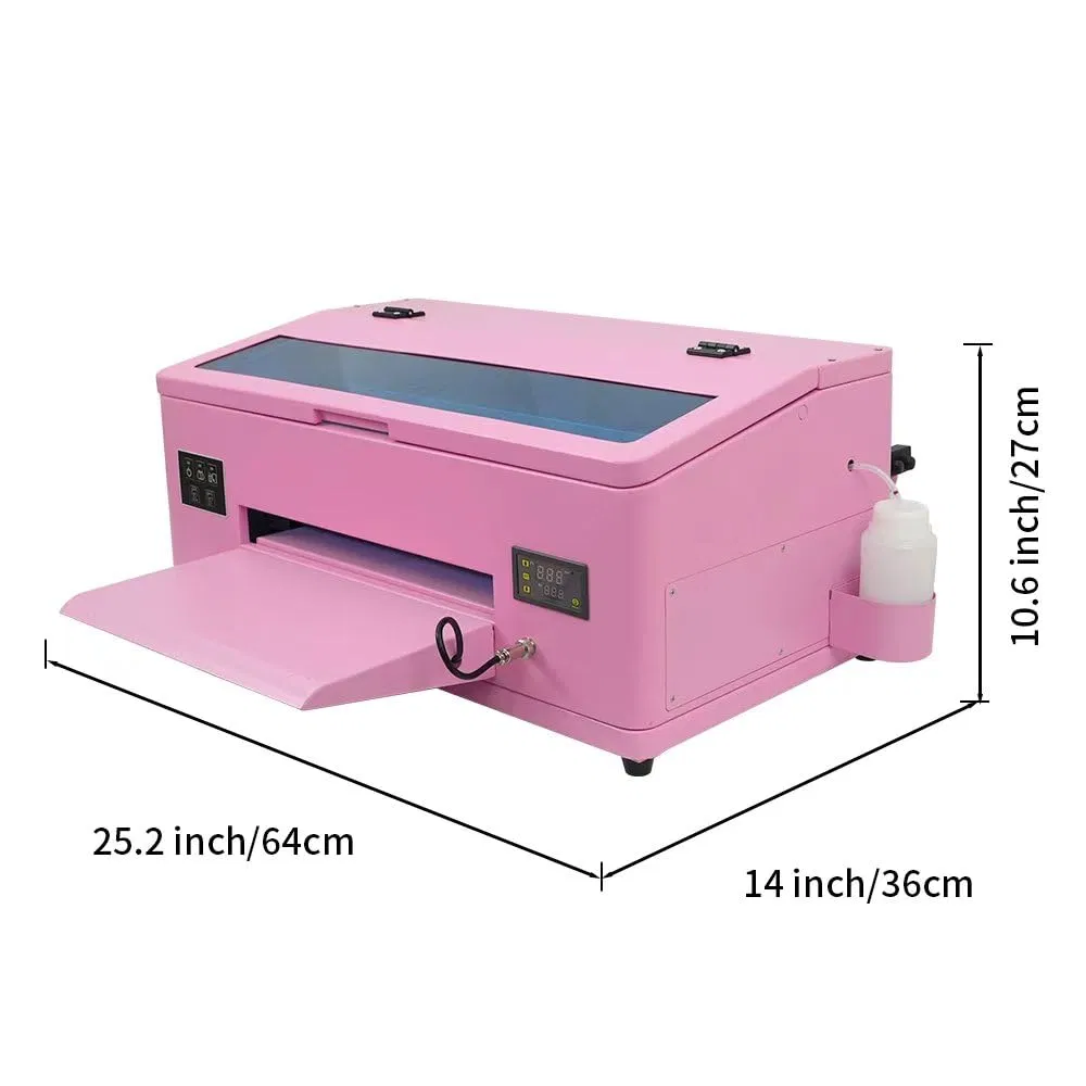 A3 Dtf Printer Transfer Printing Machine 100% Transfer Rate for DIY Print T-Shirts, Leather, Other Textile (A3 Printer + Software +Ink + 1 Roll Film + Poweder)