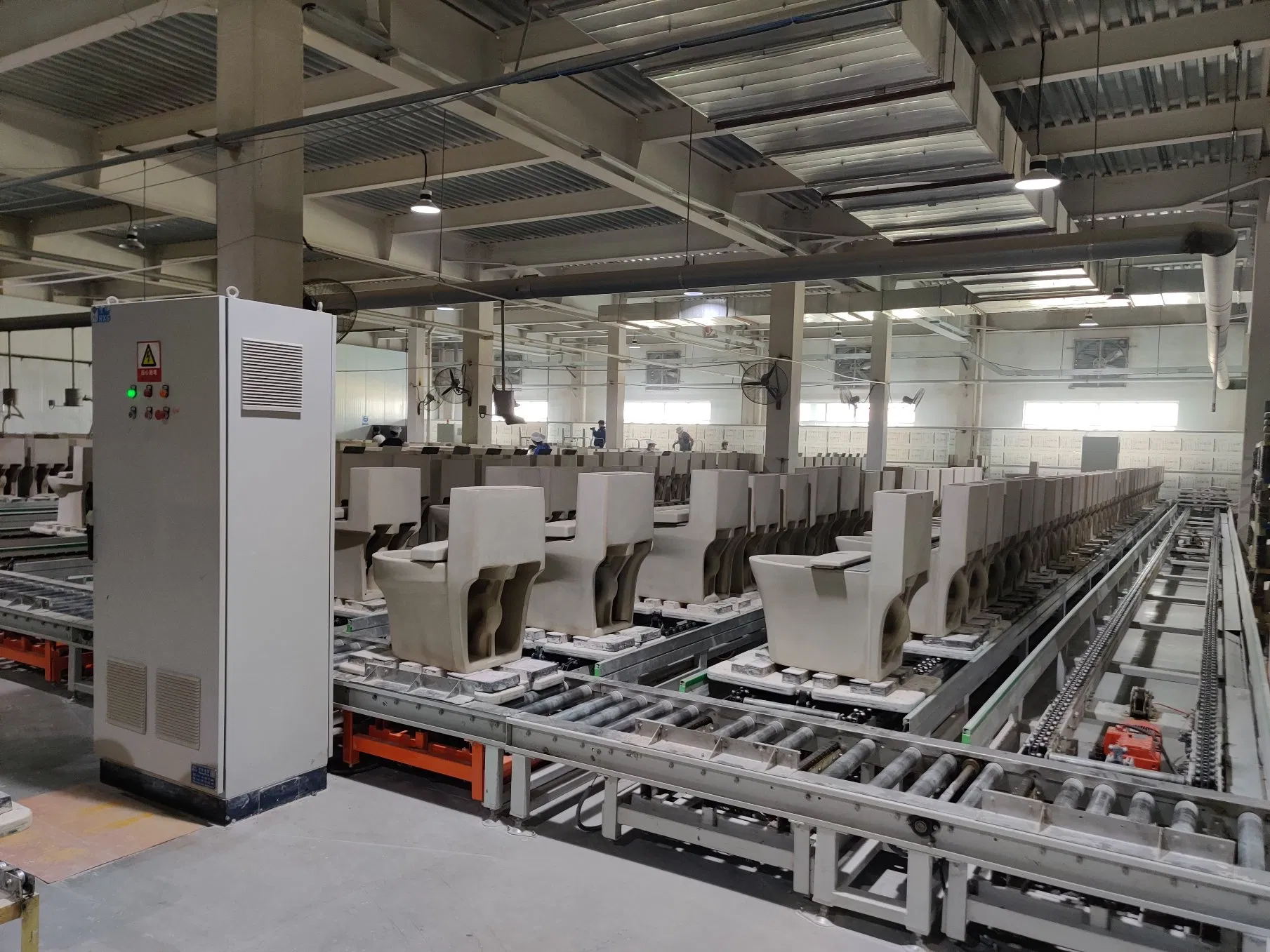 Semi Checking Conveyor Line for Sanitary Ware Producing Plants