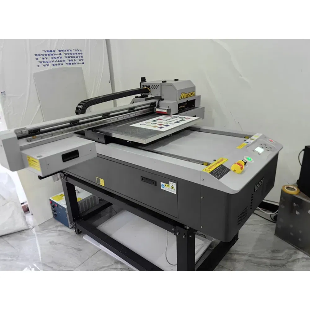 95%New UV6090 Desktop 60*90cm Round Object UV Flatbed Printer 3D Effect UV Printing Machine 6090 Digital Inkjet PVC Kt MDF UV LED Flatbed Printer