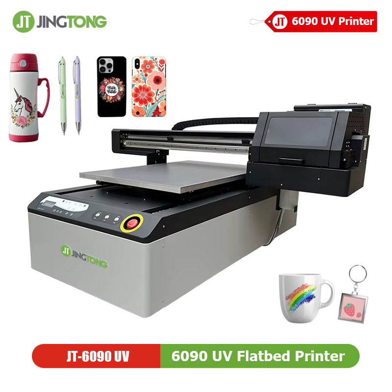 High Precision 6090 UV Printer Digital LED Flatbed Printing Machine with 3 XP600 I1600 I3200 Print Heads