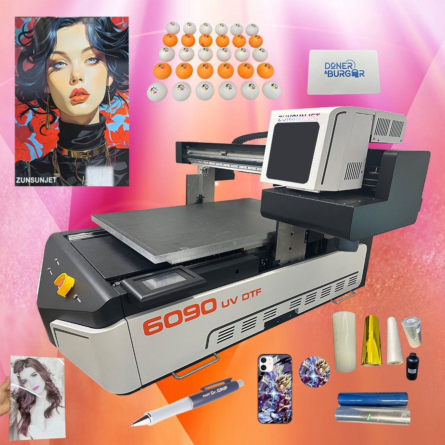 8*4 Flatbed UV Printer Digital Printing Machine UV Flatbed Printer 6090 All in One