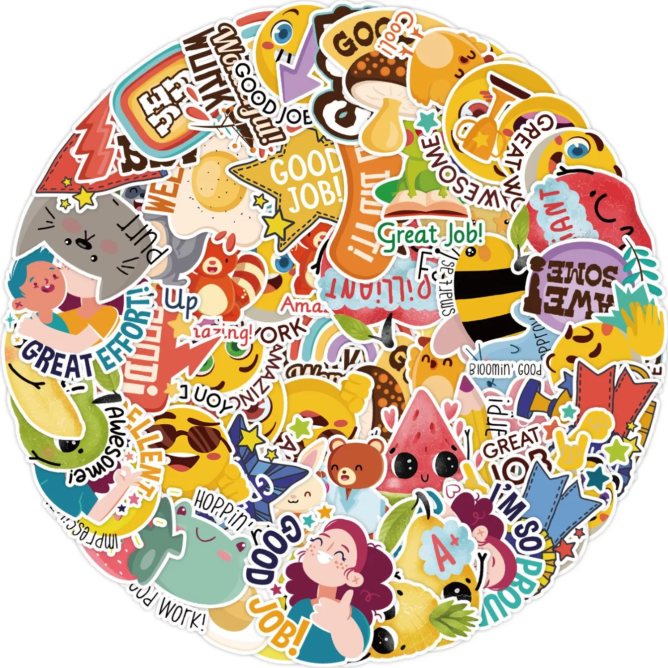 Wholesale Hot Selling Student Rewards Waterproof Stickers for Decorating Children's Scrapbooks Diaries Stickers