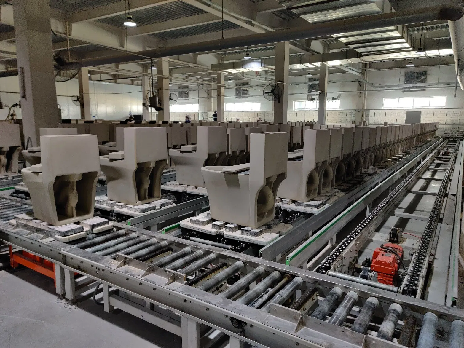 Inspecting Green Base Convey Line with Dedust System