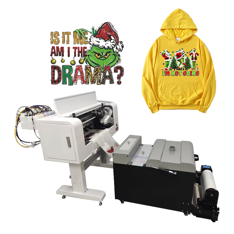 High Speed Roll to Roll 30cm Dtf Printer Printing Textile Pet Film Heat Transfer Dtf Printer for Printing T Shirt Hoodies Socks