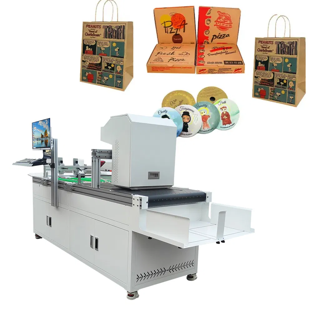 Single Pass Inkjet Printer with Automatic Feeding Industrial Printhead for Handbag and Kraft Paper Bag Printing
