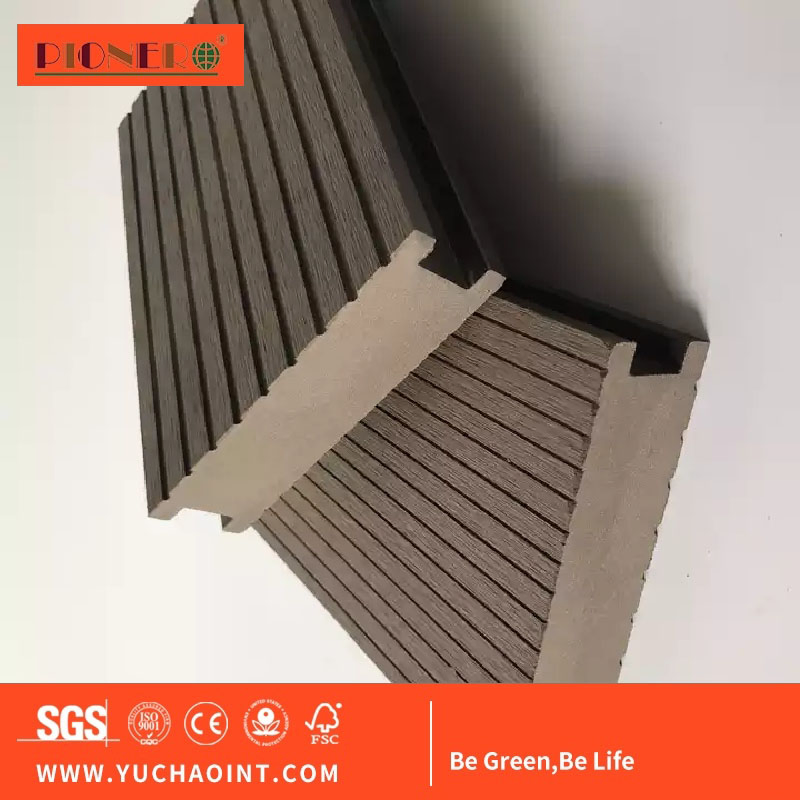 3D Embossing Composite Flooring Wood Plastic WPC Hollow Decking