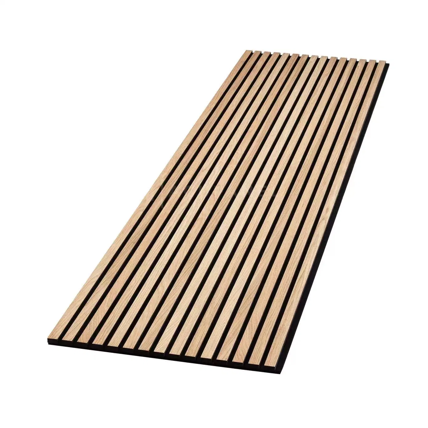 3D Soundproofing Wooden Slats Wall Covering MDF Wood Veneer Pet Acoustic Panel