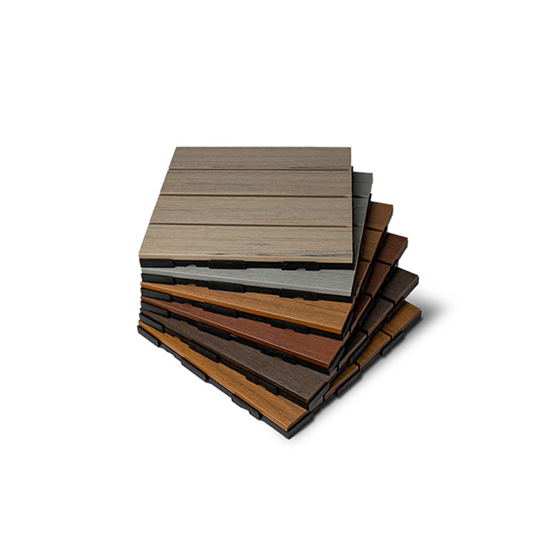 Outdoor Easy Click WPC Flooring Tile 300× 300mm DIY WPC Decking Tiles