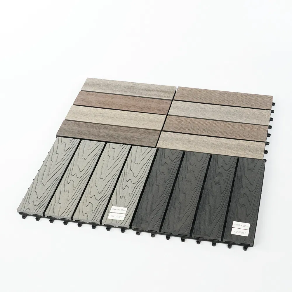 DIY WPC Wood Plastic Composite Decking Tile, Waterproof Floor Tile, Easy Installation for Real Estate and So on