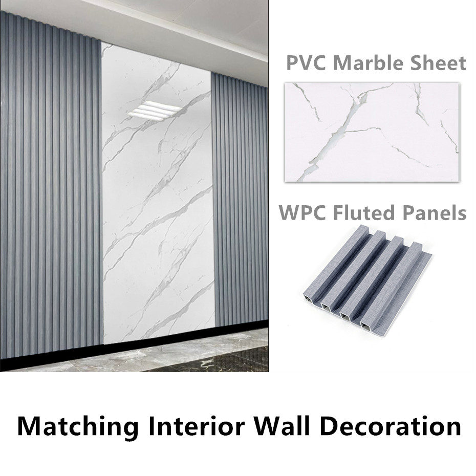 Artificial Marble Plastic Building Decor UV Marble Panel UV Sheet PVC Marble Sheet for Wall Decoration