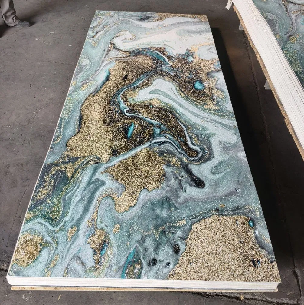 Decoration Waterproof PVC Marble Sheet for Bathroom with High Glossy Wallboard