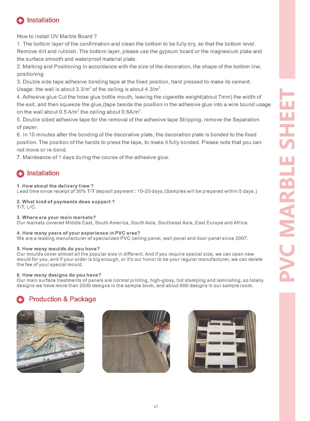 PVC UV Marble Sheet Decoration