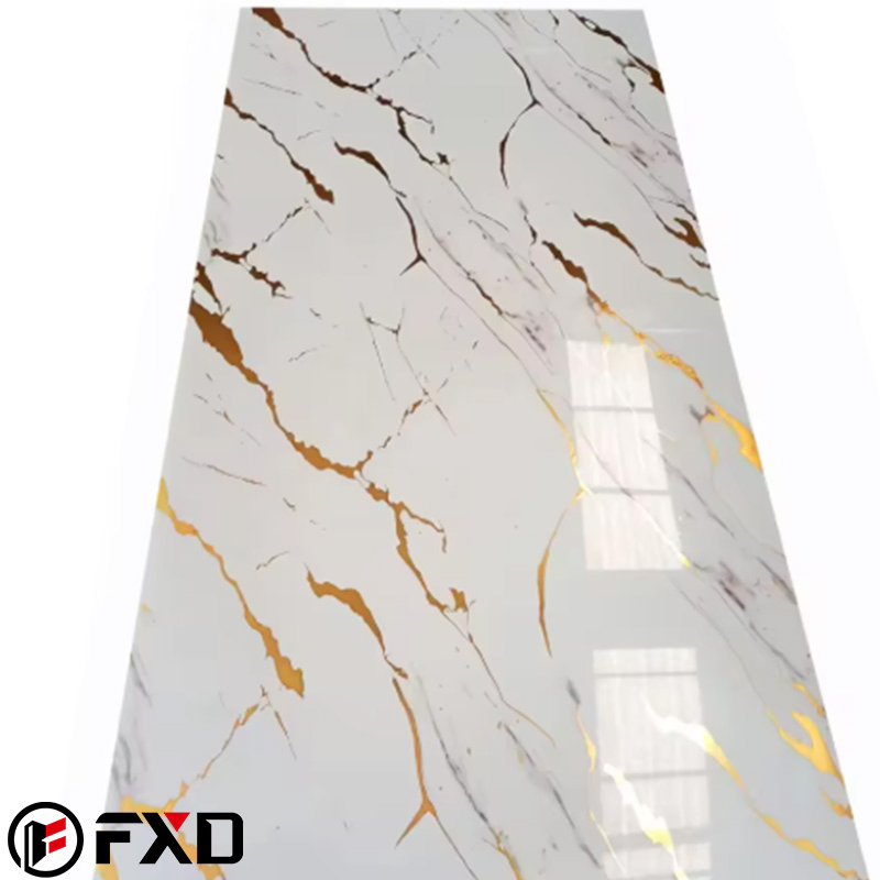 Wear-Resistant and Scratch-Resistant PVC Wall Panel UV PVC Marble Sheet