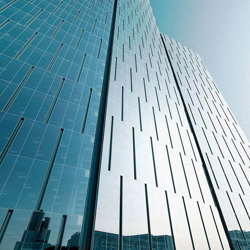 Exterior Laminated Glass Curtain Wall Aluminum Facade Cladding