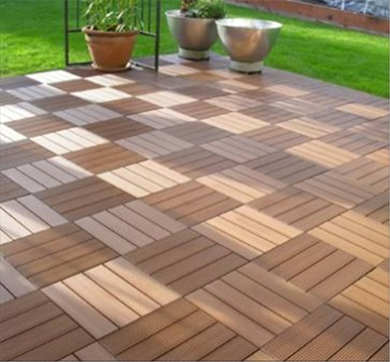 Synthetic WPC DIY Decking Flooing Tiles for Outdoor Floor Decorative