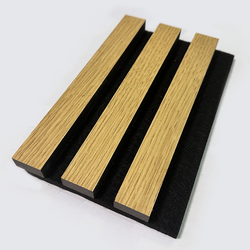 Acoustic Wooden Slat Wall Panel Eco-Friendly Polyester MDF for Decorative Panel