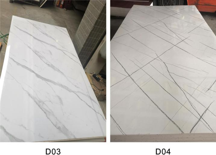 1220X2440mm Wholesale Price PVC Marble Sheet UV Coating Wall Panel Sheet