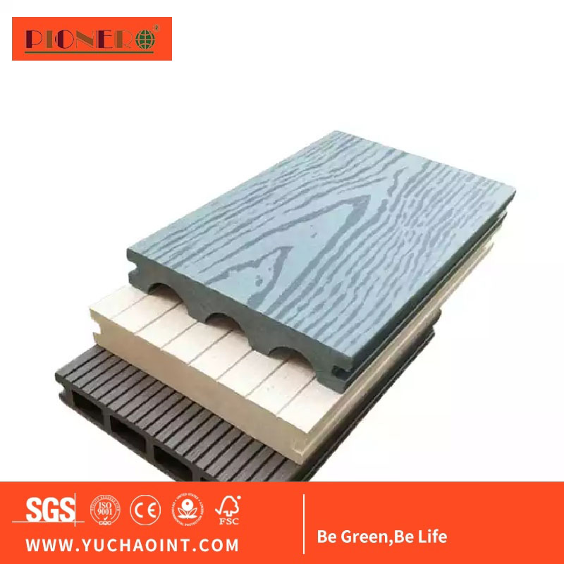 3D Embossing Composite Flooring Wood Plastic WPC Hollow Decking