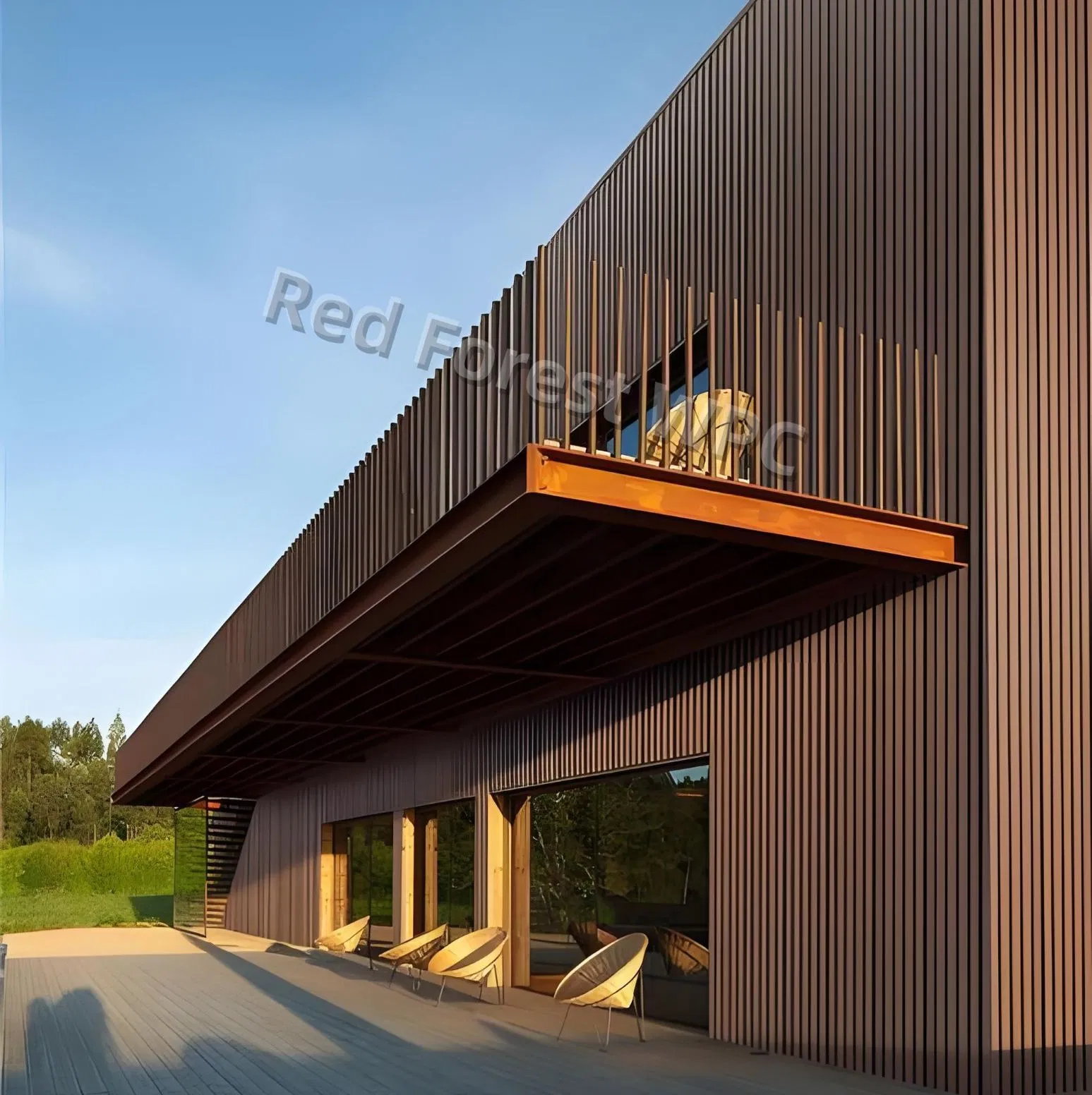 Premium Wood Plastic Composite WPC Great Wall Panel Second Generation Co-Extrusion Decorative Board Cladding for Outdoor Space Garden