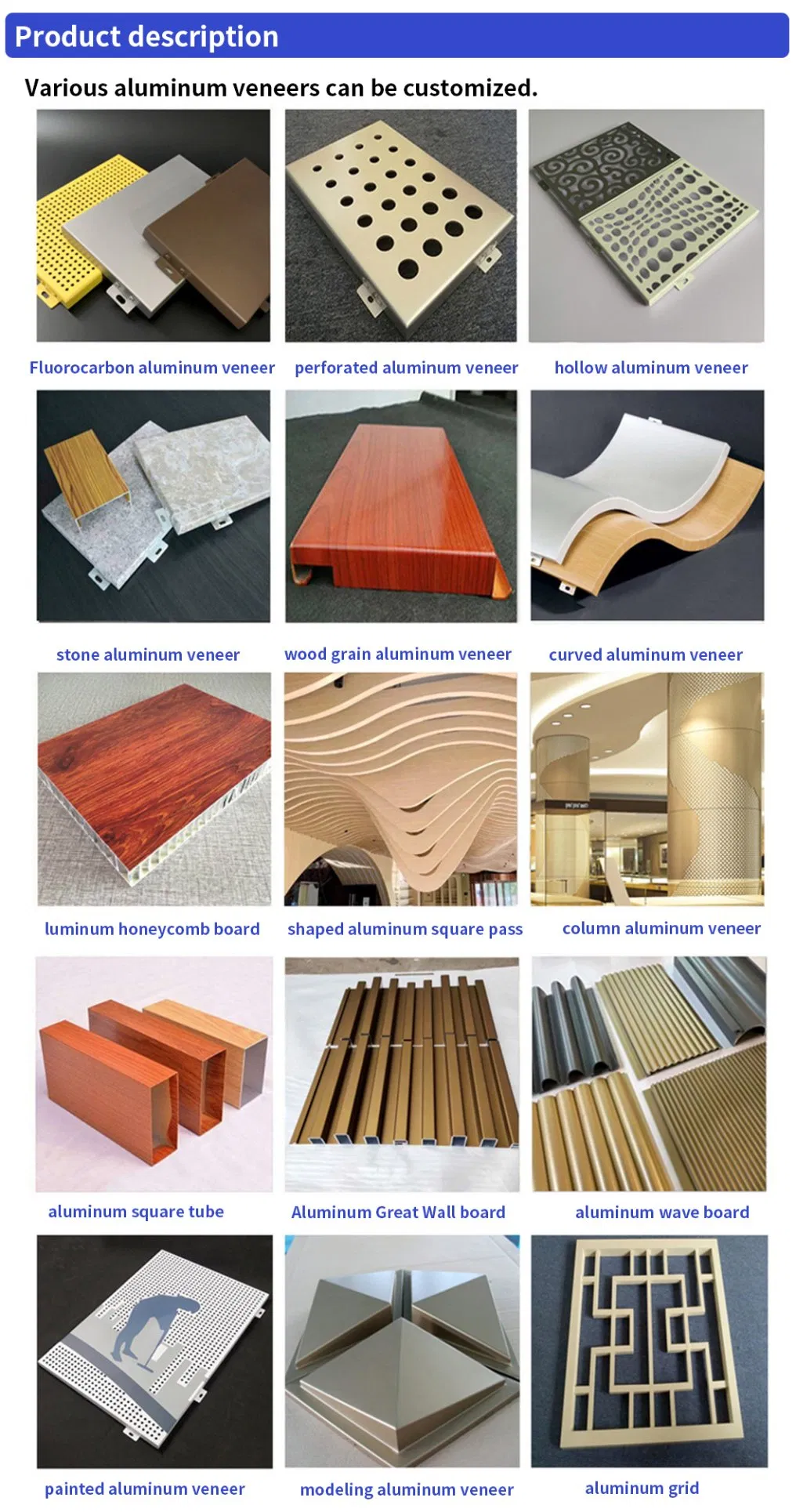 Aluminum Veneer Characteristics