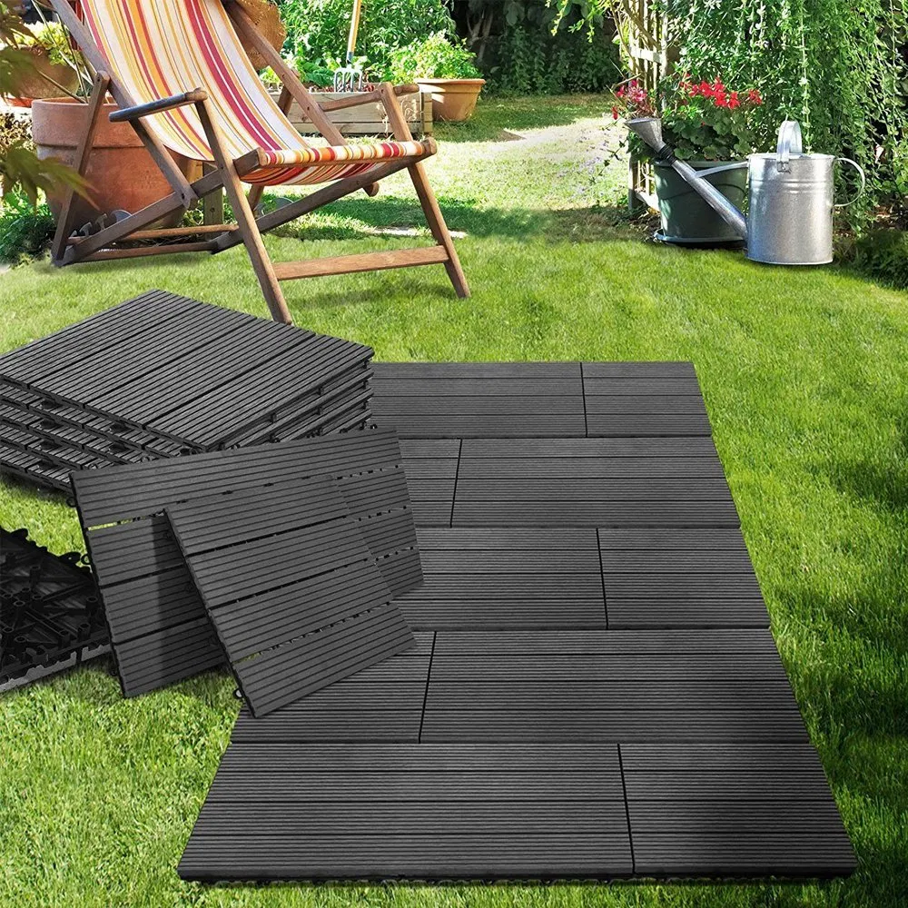 22mm Anti-Static Bammax Cartons WPC Floor Outdoor Wooden Deck Tiles