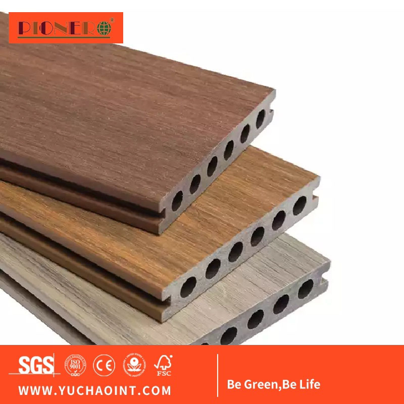 3D Embossing Composite Flooring Wood Plastic WPC Hollow Decking