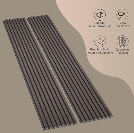 3D Wood WPC Acoustic Slat Wall Panels for Home Decor