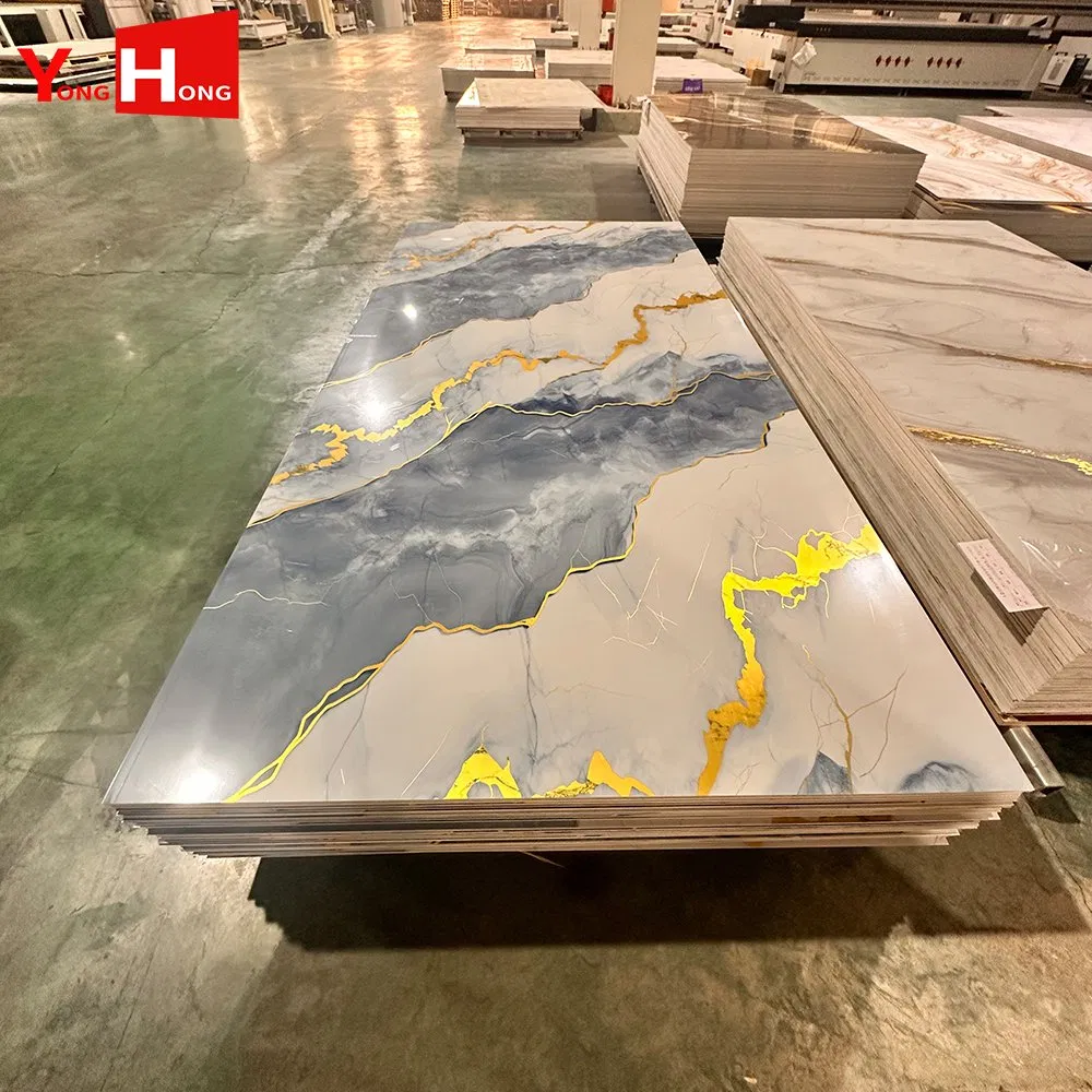 Wholesale Waterproof Interior Decoration Items Plastic 1220mm*2440*3mm 4*8 Laminate UV Board PVC/Spc Marble Sheet Decorative Bathroom Shower Wall Panel