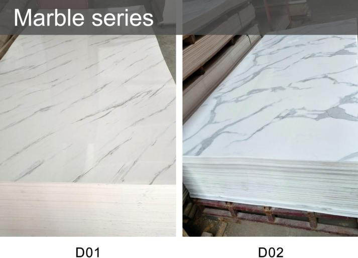 1220X2440mm Wholesale Price PVC Marble Sheet UV Coating Wall Panel Sheet