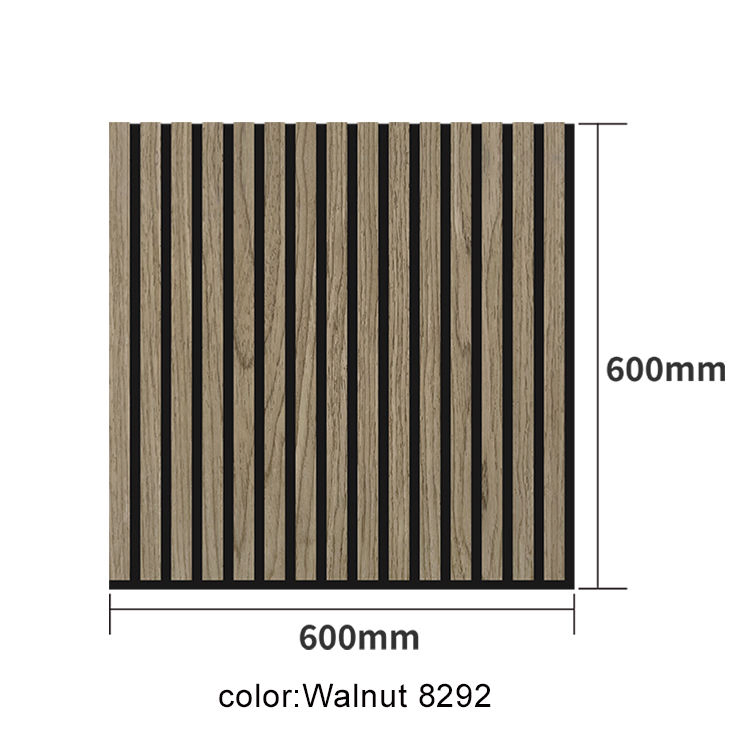 Natural Walnut OEM Sound Acoustic Slat Wall Panels for Hotel Natural Walnut