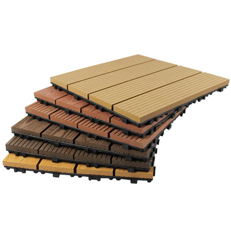 Synthetic WPC DIY Decking Flooing Tiles for Outdoor Floor Decorative