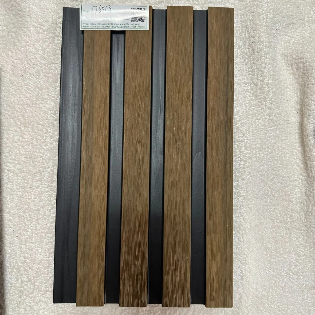 WPC Outdoor Wall Panel 176X13mm Size Co-Extrusion Technology Modern Building Cladding