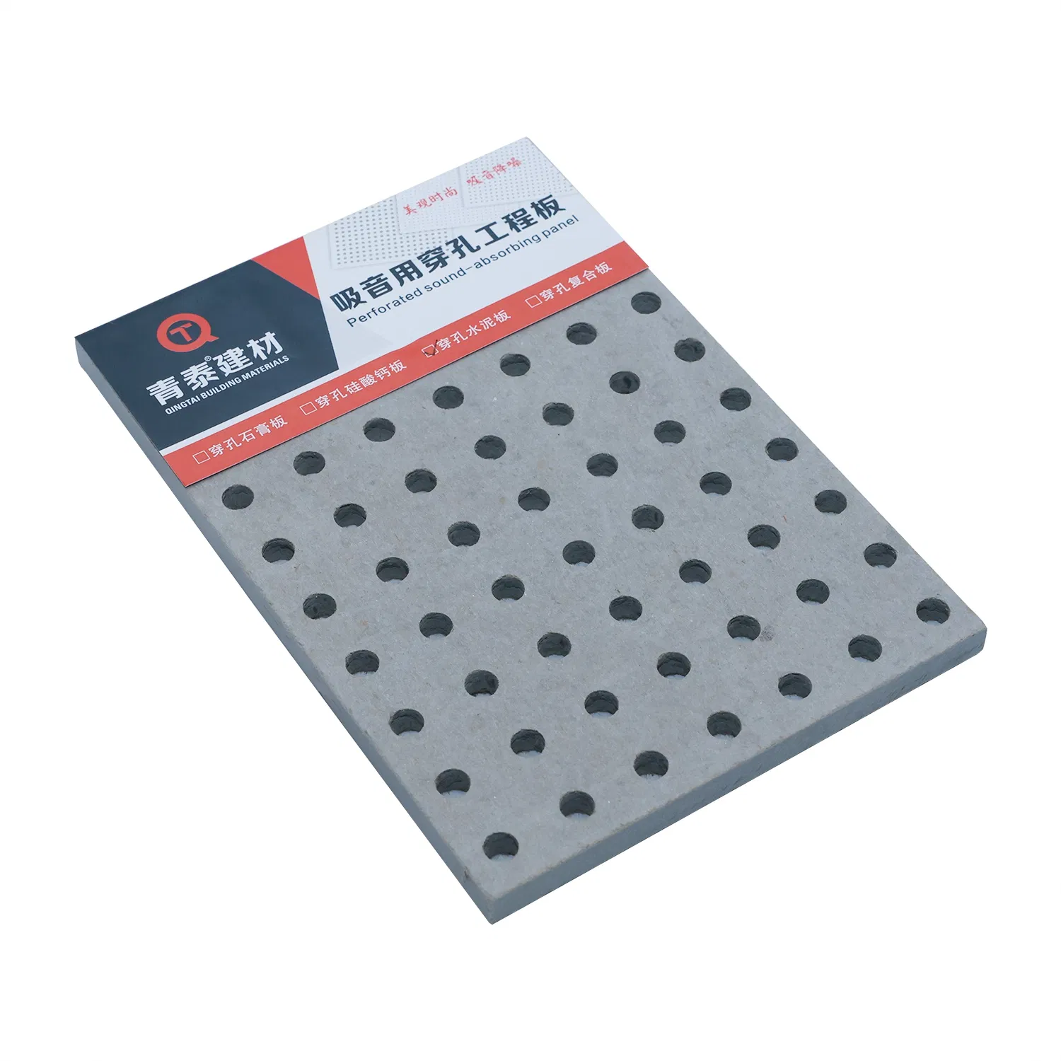 Acoustic Perforated Fiber Cement Board with Moisture Resistant Properties for Ceilings
