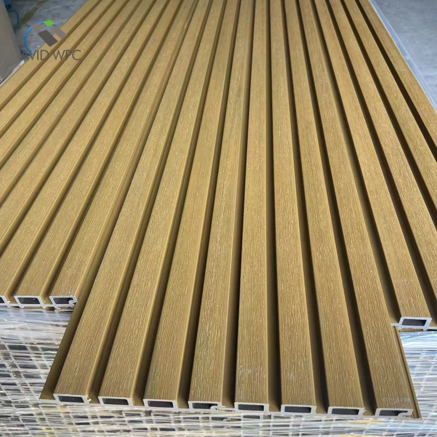 Eco-Friendly Co-Extrusion WPC Wall Fluted Cladding Quick Installation Outdoor Exterior Decorative Panel Siding