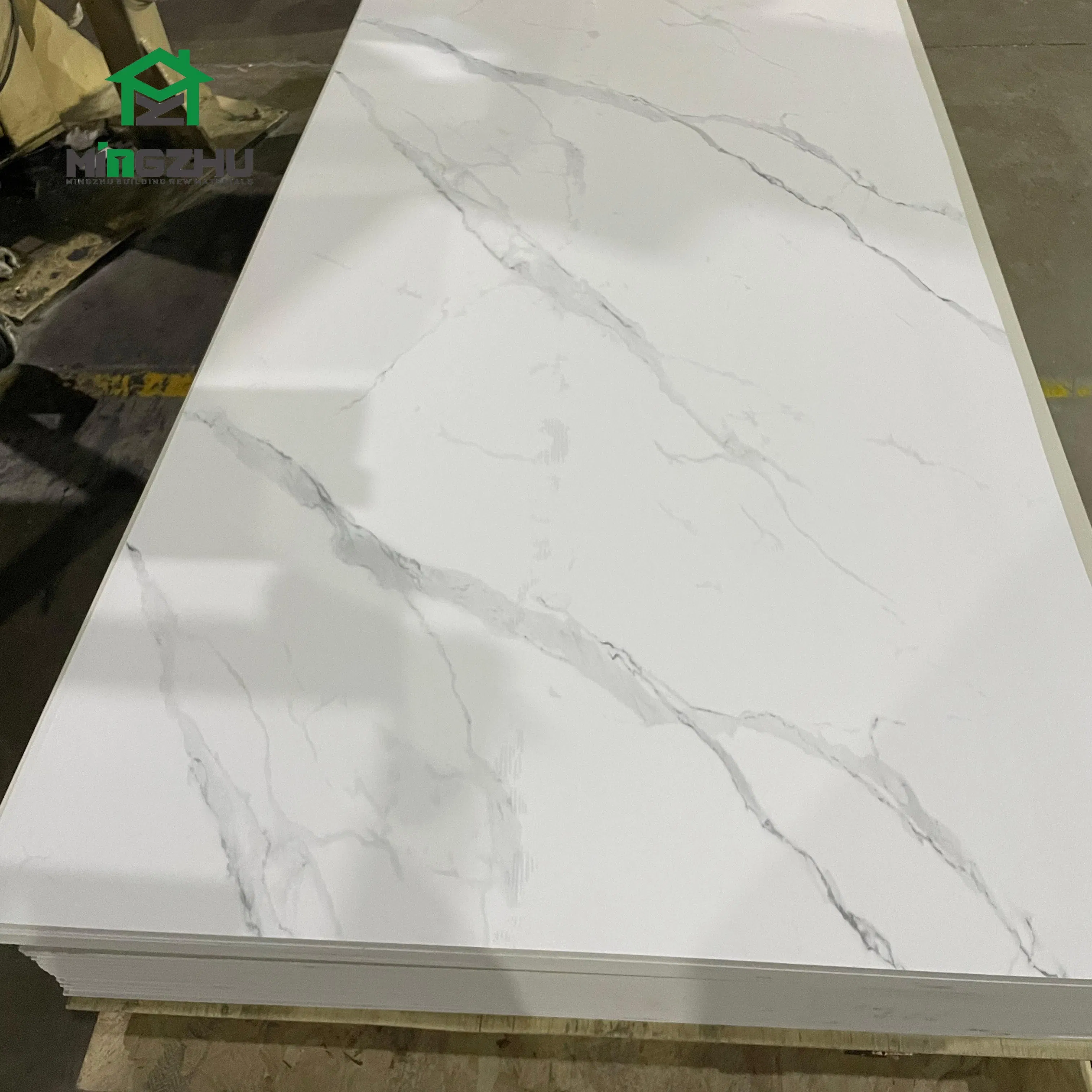 Low Maintenance UV Marble Sheet PVC Wall Panel for Apartment Renovation
