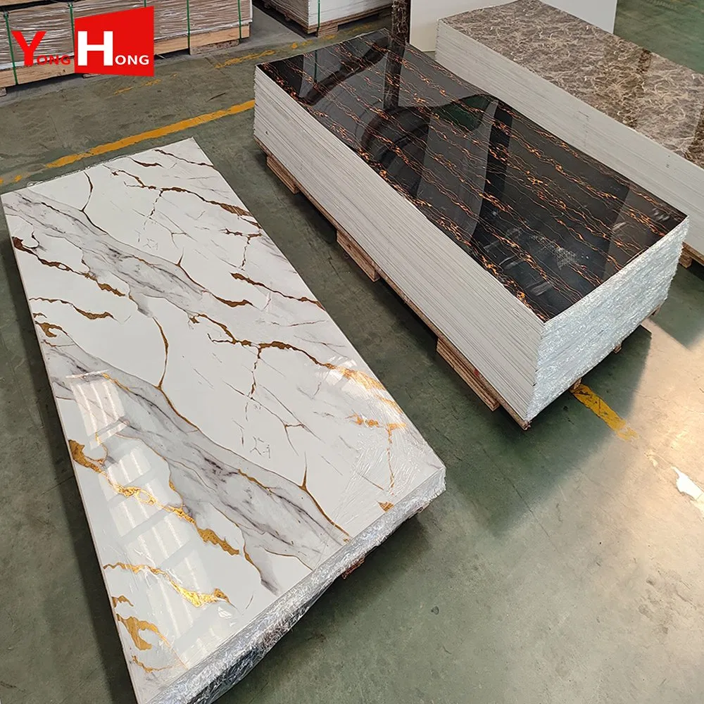Wholesale Waterproof Interior Decoration Items Plastic 1220mm*2440*3mm 4*8 Laminate UV Board PVC/Spc Marble Sheet Decorative Bathroom Shower Wall Panel