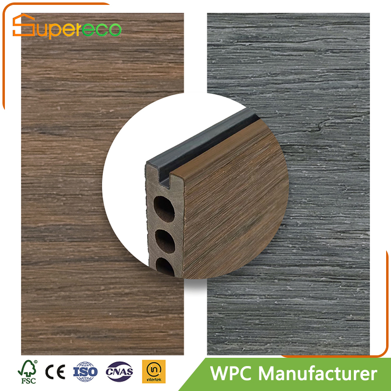 Technology Wood Plastic Composite WPC Hollow Decking Floor for Outdoorweather Resistant