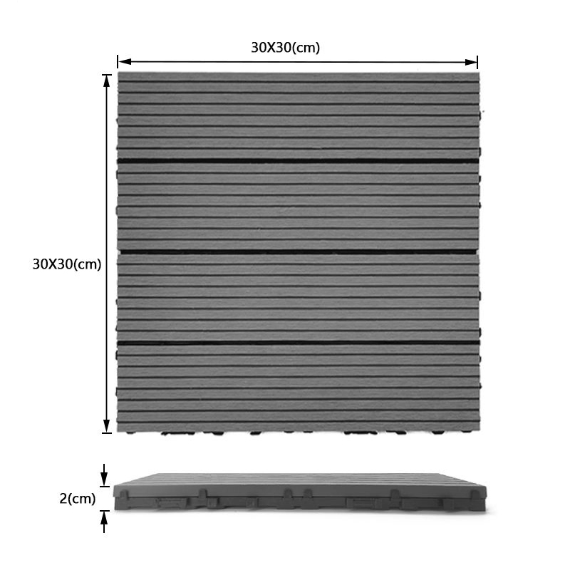Modern Style Outdoor Garden Balcony Decoration Flooring Interlocking Easy Install WPC DIY Deck Tile Waterproof Anti-UV Composite Deck Tile