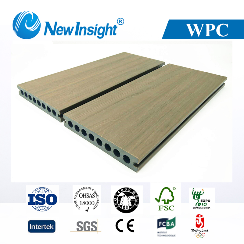 WPC Decking Wood Plastic Capped Hollow Composite Flooring Board Factory Price in China