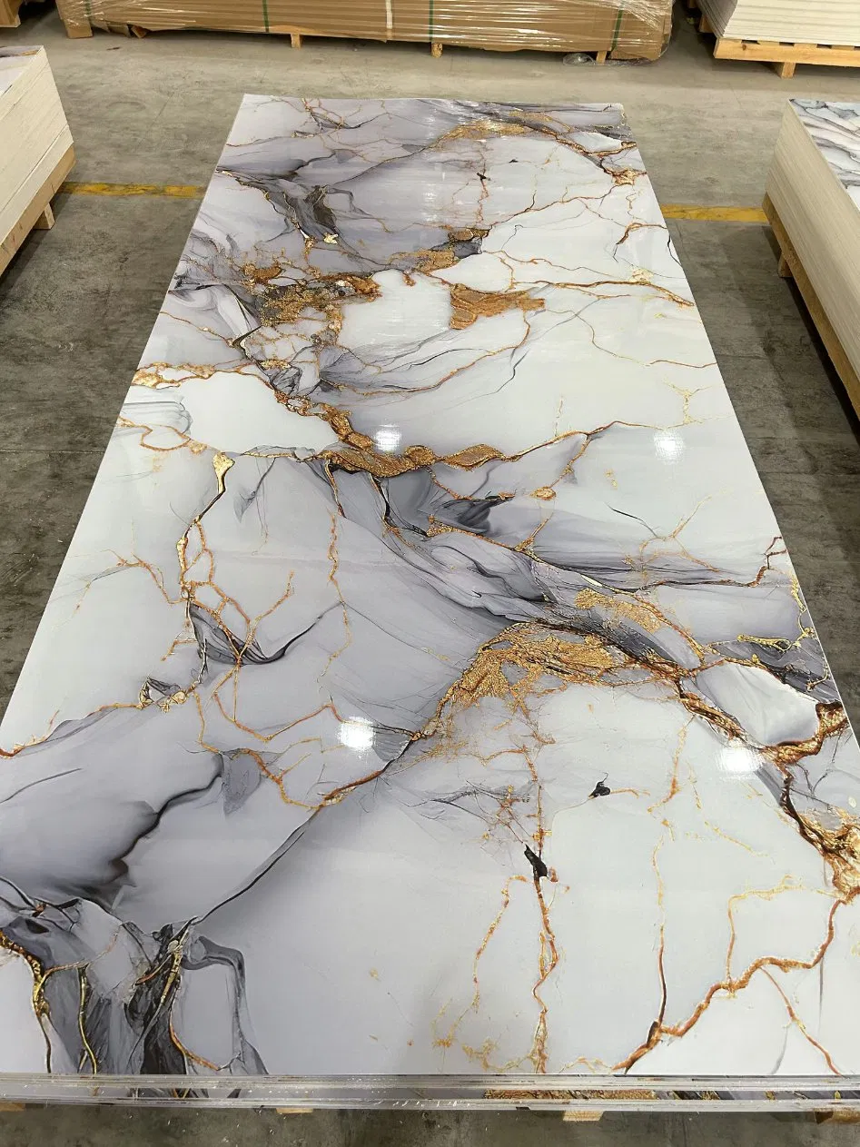 3mm*1220mm*2440mm Interior Decoration PVC Marble Wall Panel &amp; PVC Board UV Marble Sheet
